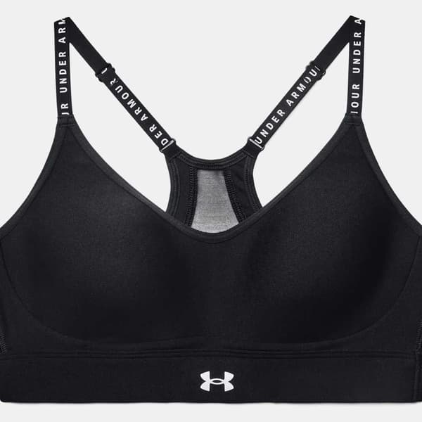 Under Armour Yläosa Matala Tuki Infinity Covered Musta XS Nainen