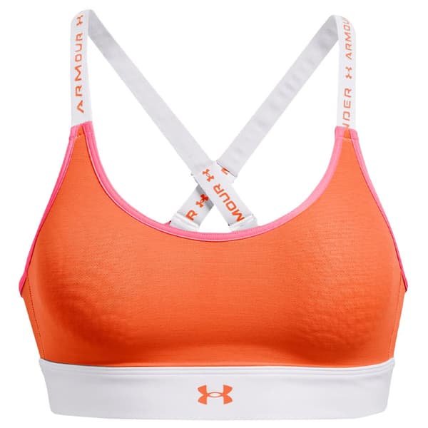 Under Armour Sports Top Medium Support Infinity Mid Run Orange XS Kvinde
