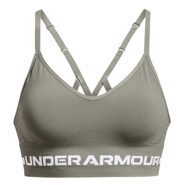Under Armour Urheilu Matala Tuki Saumaton Top Vihreä XS Nainen
