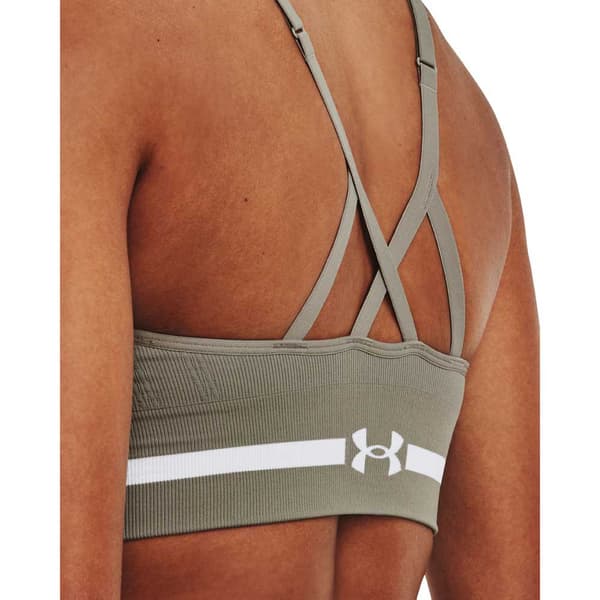 Under Armour Urheilu Matala Tuki Saumaton Top Vihreä XS Nainen