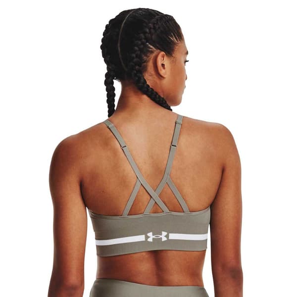 Under Armour Urheilu Matala Tuki Saumaton Top Vihreä XS Nainen