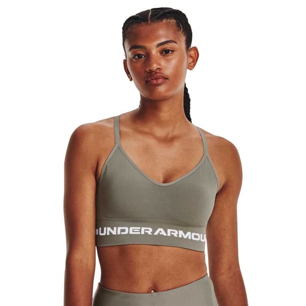 Under Armour Urheilu Matala Tuki Saumaton Top Vihreä XS Nainen