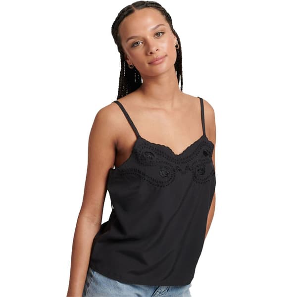 Superdry Top Studios Upspec Cami Sort S Kvinde