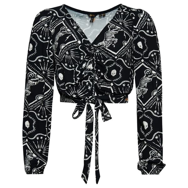 Superdry Topp Vintage Tie Front Svart L Kvinna