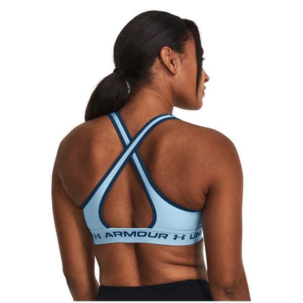 Under Armour Sport Top Medium Support Crossback Blå L Kvinna