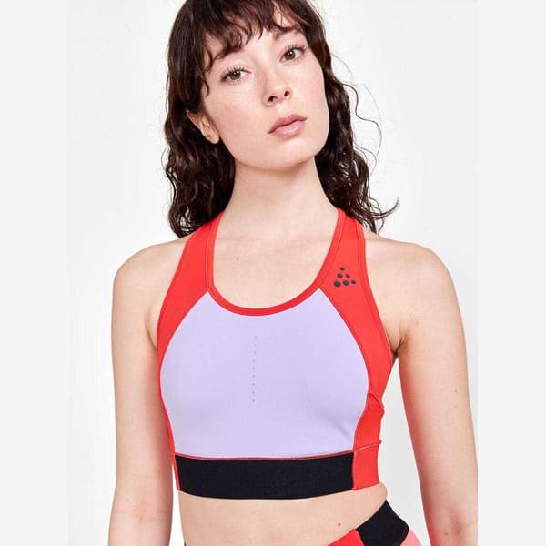 Craft Sports Top Pro Hit Blocked Sport Rød,Lilla M Kvinde