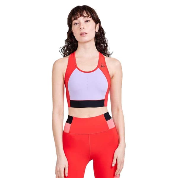 Craft Sports Top Pro Hit Blocked Sport Rød,Lilla M Kvinde