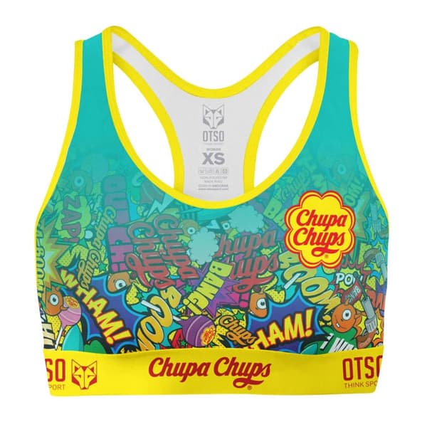Otso Sports Top Chupa Chups Comic Grøn M Kvinde