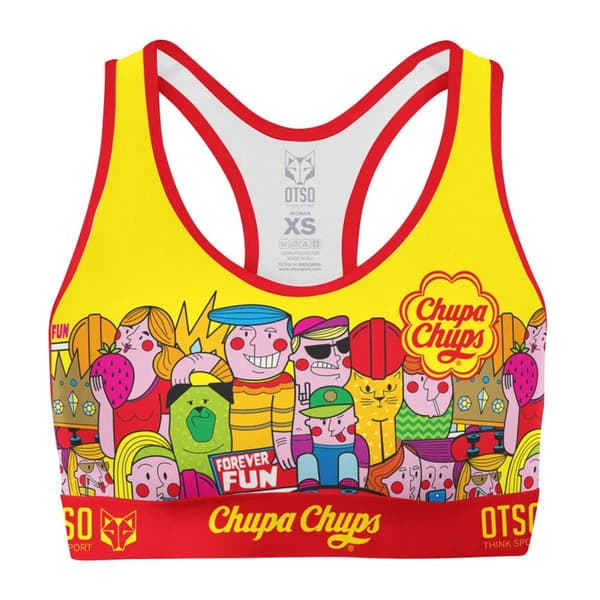 Otso Urheilu Toppi Chupa Chups Forever Fun Keltainen XS Nainen