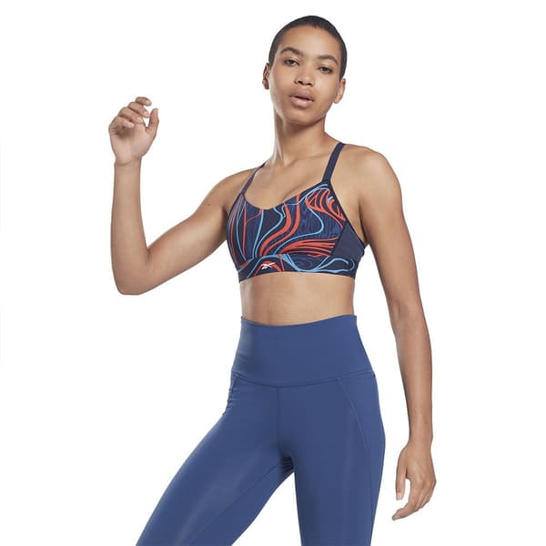 Reebok Sports-bh Lux Strappy Aop Blå XS Kvinde