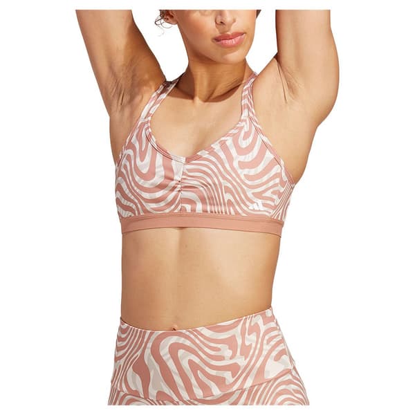 Adidas Sports Top Yoga Ess Ls Aop Rosa XS / AC Kvinde