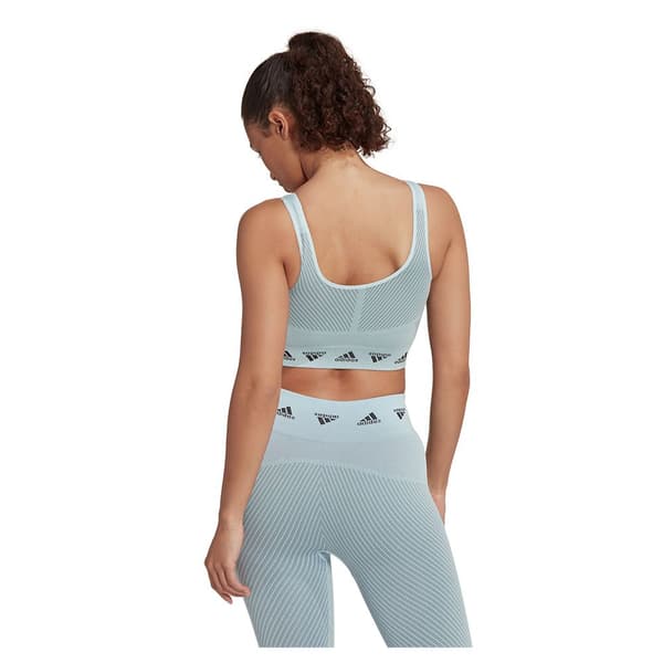 Adidas Sport-bh Aeroknit Light-support Blå M Kvinna