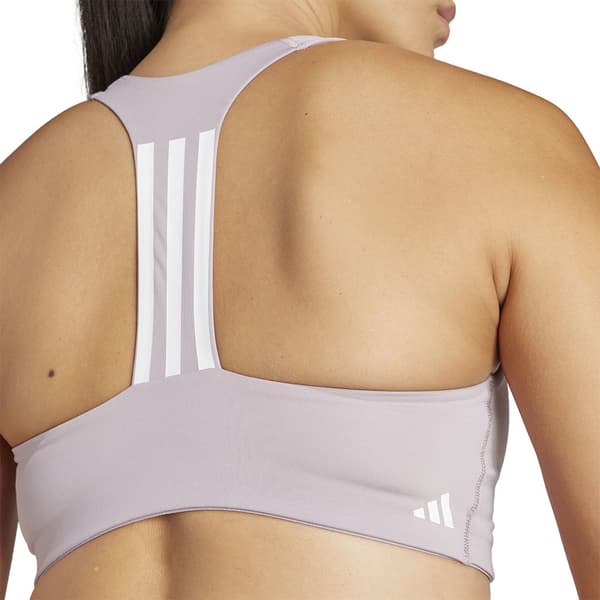 Adidas Stripes Sport-bh Medium Support Powerimpact 3 Lila L / AB Kvinna