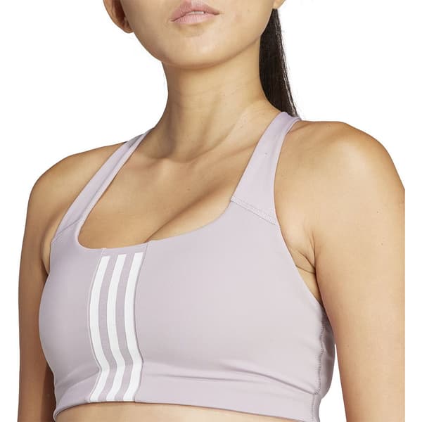 Adidas Stripes Sport-bh Medium Support Powerimpact 3 Lila L / AB Kvinna