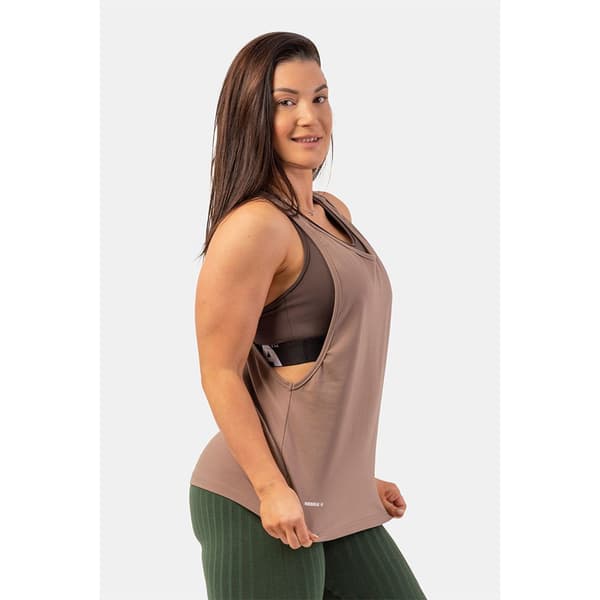 Nebbia Sport Top Sleeveless Loose Cross Back Feeling Good 419 Brun S Kvinna