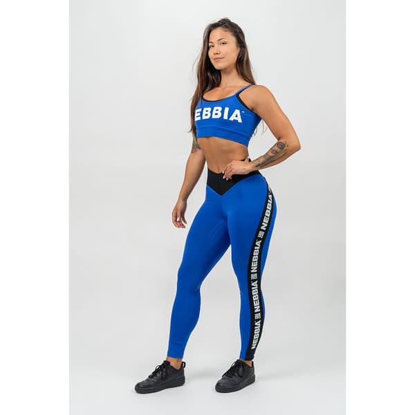 Nebbia Sports Top Lav Støtte Double Layer Flex Blå S Kvinde