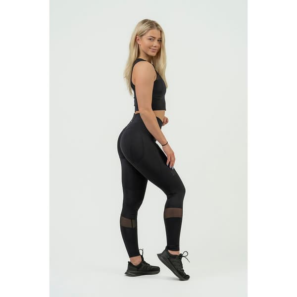 Nebbia Sports Top Høj Support Compression Push-up Mesh Sort XS Kvinde