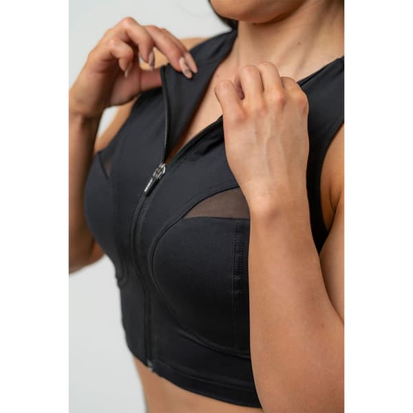 Nebbia Sports Top Høj Support Compression Push-up Mesh Sort XS Kvinde