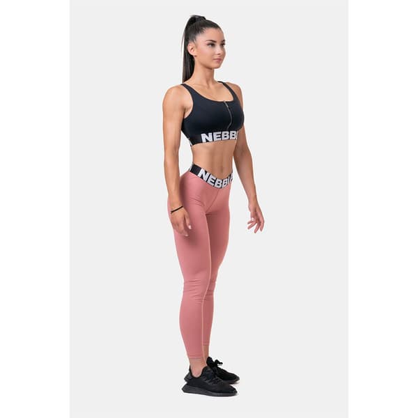 Nebbia Sports Top Høj Support Smart Zip Front 578 Sort XS Kvinde