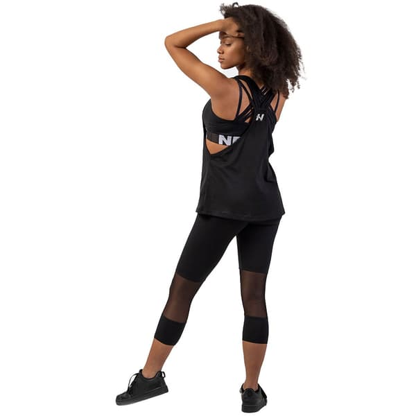 Nebbia Urheilu Toppi Sleeveless Loose Cross Back Feeling Good 419 Musta M Nainen