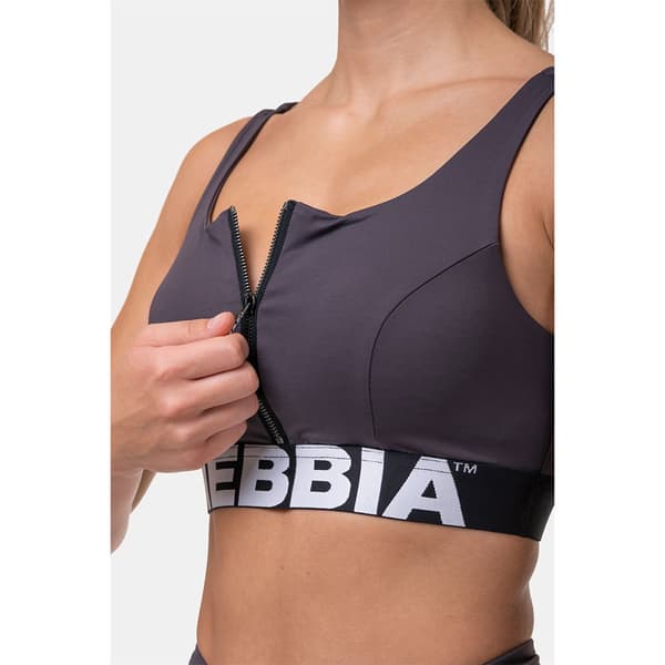 Nebbia Urheilu Top Korkea Tuki Smart Zip Front 578 Pinkki L Nainen
