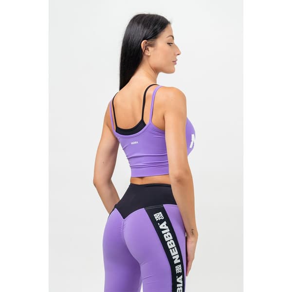 Nebbia Sports Top Lav Støtte Double Layer Flex Lilla L Kvinde