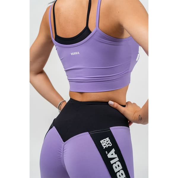 Nebbia Sports Top Lav Støtte Double Layer Flex Lilla L Kvinde