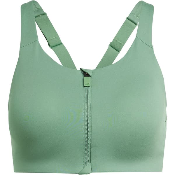 Adidas Urheiluliivit. Korkea Tuki Tlrd Impact Luxe Zip Vihreä 90 / B Nainen