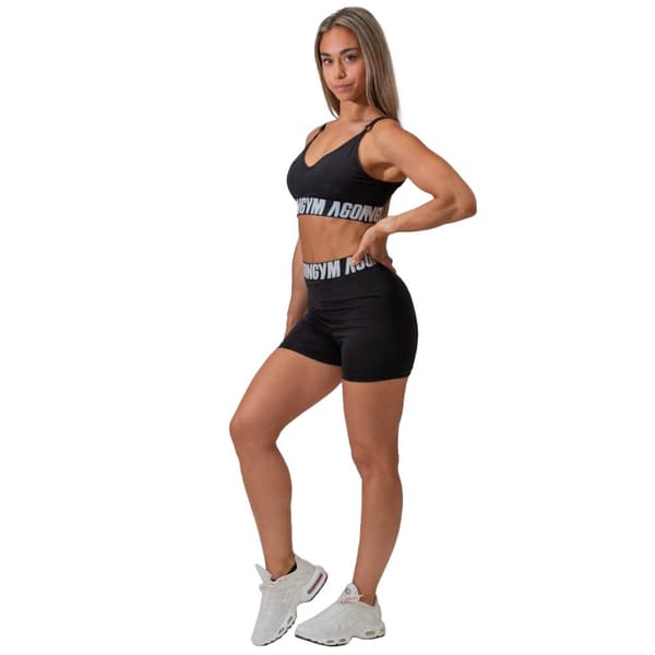 Agongym Urheilu Top Korkea Tuki Pro Musta L Nainen