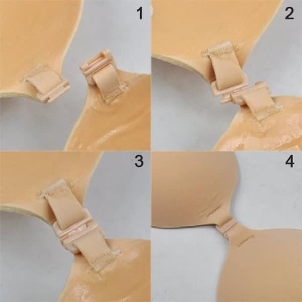 Push Up BH - Osynlig BH - Beige - Silikon - Utan bygel - Bekväm