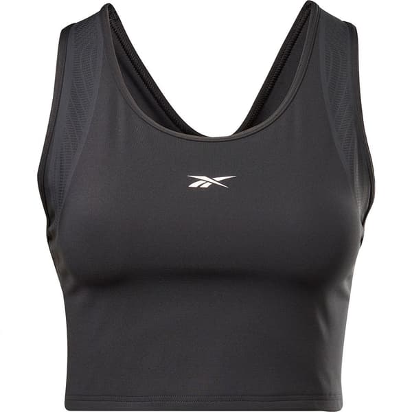 Reebok Top Lux Perform Crop Sort L Kvinde