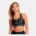 Miniatyrbild 1 av 4: Under Armour Crossback Print Sport-bh Medium Stöd Svart,Grå XS Kvinna