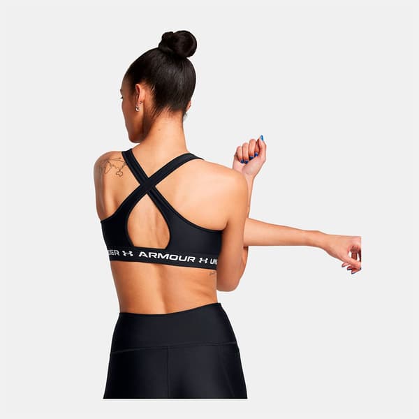 Under Armour Crossback Sport-bh Medium Stöd Svart L Kvinna