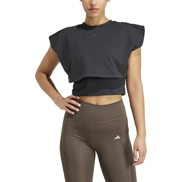 Adidas Power Boxy French Terry 3 Stripes Linne L Kvinna