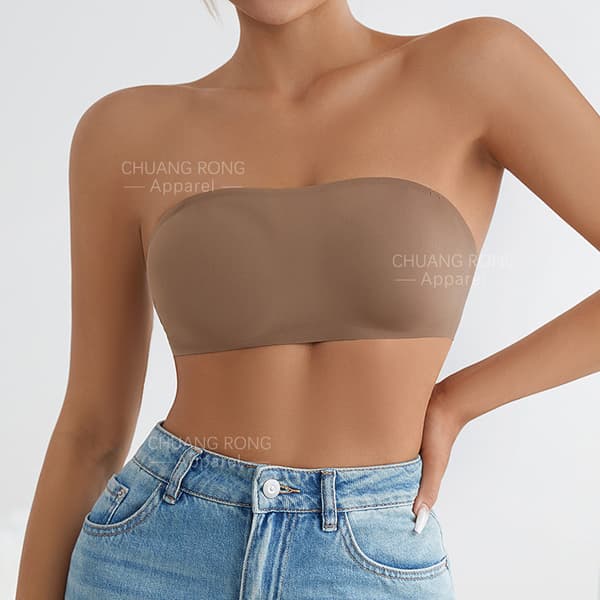 INF Strapless BH med lim, sömlös trådlös BH för kvinnor