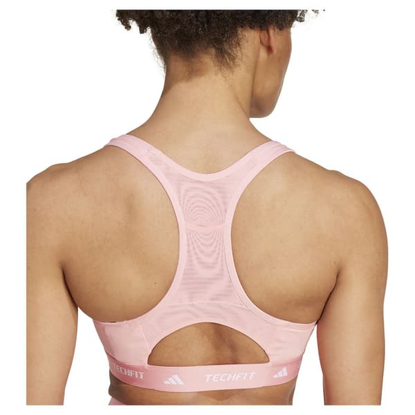 Adidas Techfit Medium Sport-bh Med Medium Stöd Rosa L / CD Kvinna