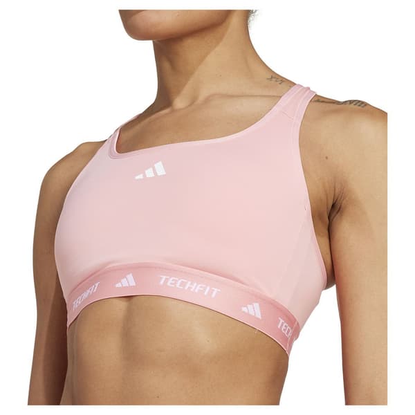 Adidas Techfit Medium Sport-bh Med Medium Stöd Rosa L / CD Kvinna