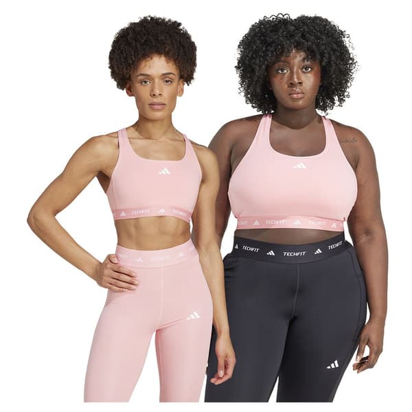 Adidas Techfit Medium Sport-bh Med Medium Stöd Rosa L / CD Kvinna