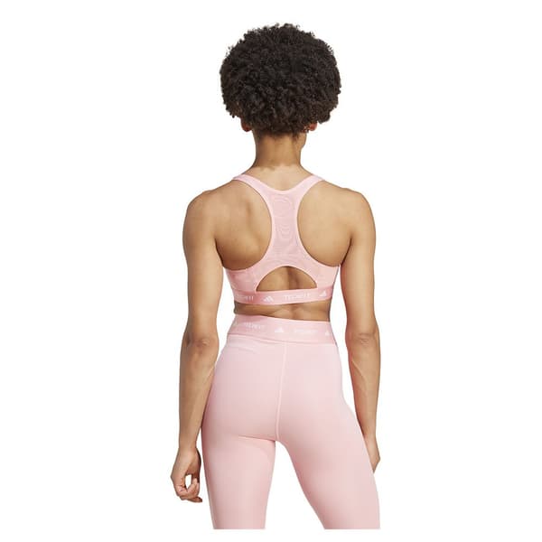 Adidas Techfit Medium Sport-bh Med Medium Stöd Rosa L / CD Kvinna