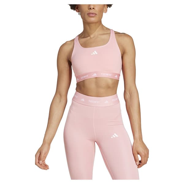 Adidas Techfit Medium Sports-bh Med Medium Støtte Rosa L / CD Kvinde