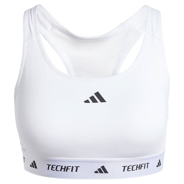 Adidas Techfit Medium Sports-bh Med Medium Støtte Hvid L / CD Kvinde