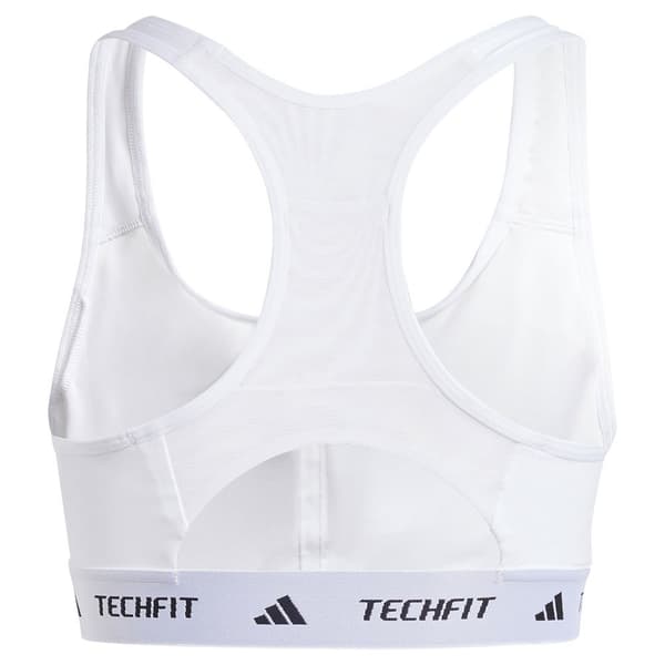Adidas Techfit Medium Sports-bh Med Medium Støtte Hvid L / CD Kvinde