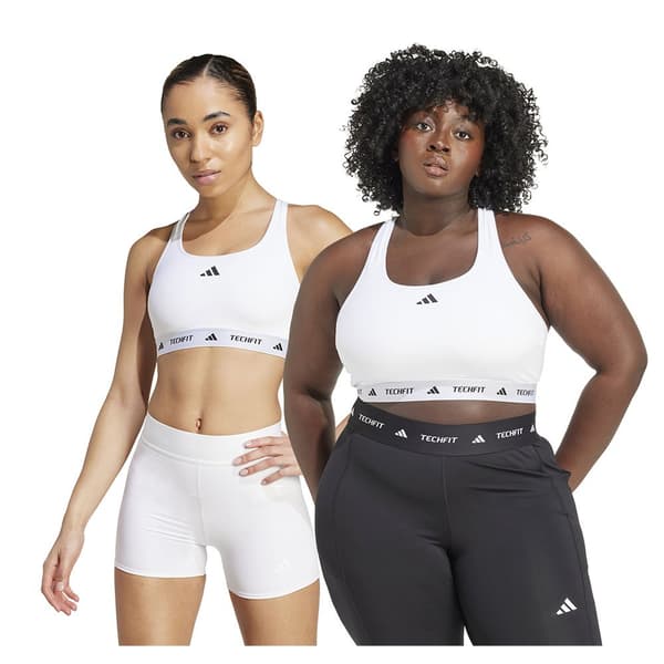 Adidas Techfit Medium Sports-bh Med Medium Støtte Hvid L / CD Kvinde