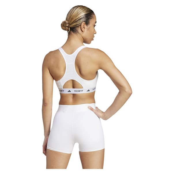 Adidas Techfit Medium Sports-bh Med Medium Støtte Hvid L / CD Kvinde