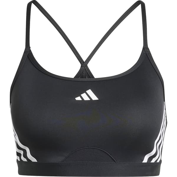 Adidas Aeroreact 3 Randig Sport-bh Med Lågt Stöd Svart XS / AB Kvinna