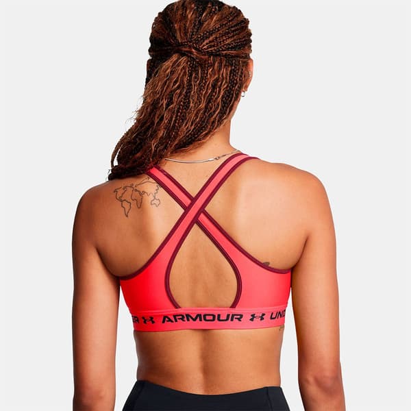 Under Armour Crossback Sports-bh Medium Støtte Rød XS Kvinde