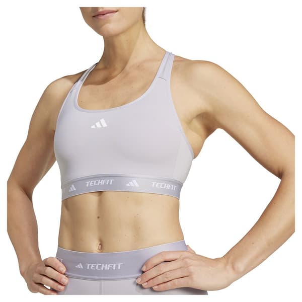 Adidas Techfit Medium Sports-bh Med Medium Støtte Grå S / CD Kvinde