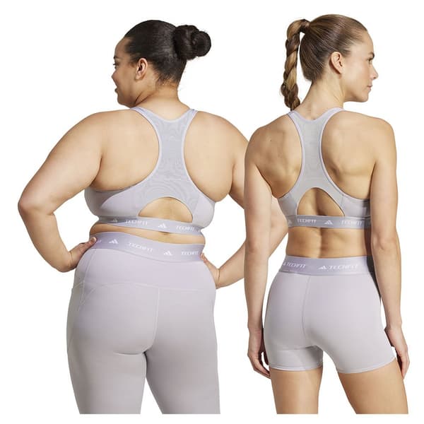 Adidas Techfit Medium Sports-bh Med Medium Støtte Grå S / CD Kvinde