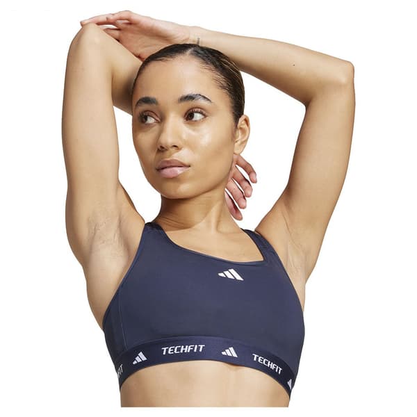 Adidas Techfit Medium Sports-bh Med Medium Støtte Blå S / CD Kvinde