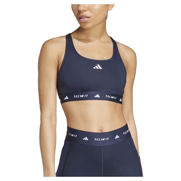 Adidas Techfit Medium Sports-bh Med Medium Støtte Blå S / CD Kvinde